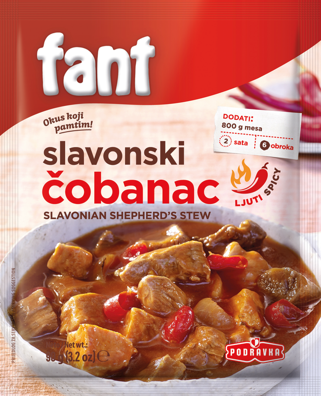 Fant seasoning mix for hot Slavonian shepher's stew Fant